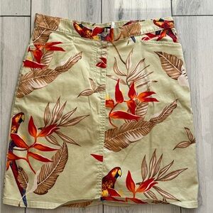 Bill Blass Beige Tropical Pencil Skirt